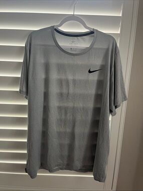 Nike Gray Dri-FIT Short-Sleeve Athletic Tee